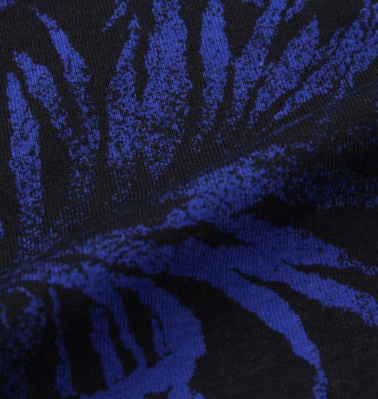 大きいサイズ メンズ RIMASTER カスレボタニカル 総柄 ノースリーブ パーカー + 半袖 Tシャツ ロイヤルブルー × ホワイト 1258-0253-2 3L 4L 5L 6L 8L