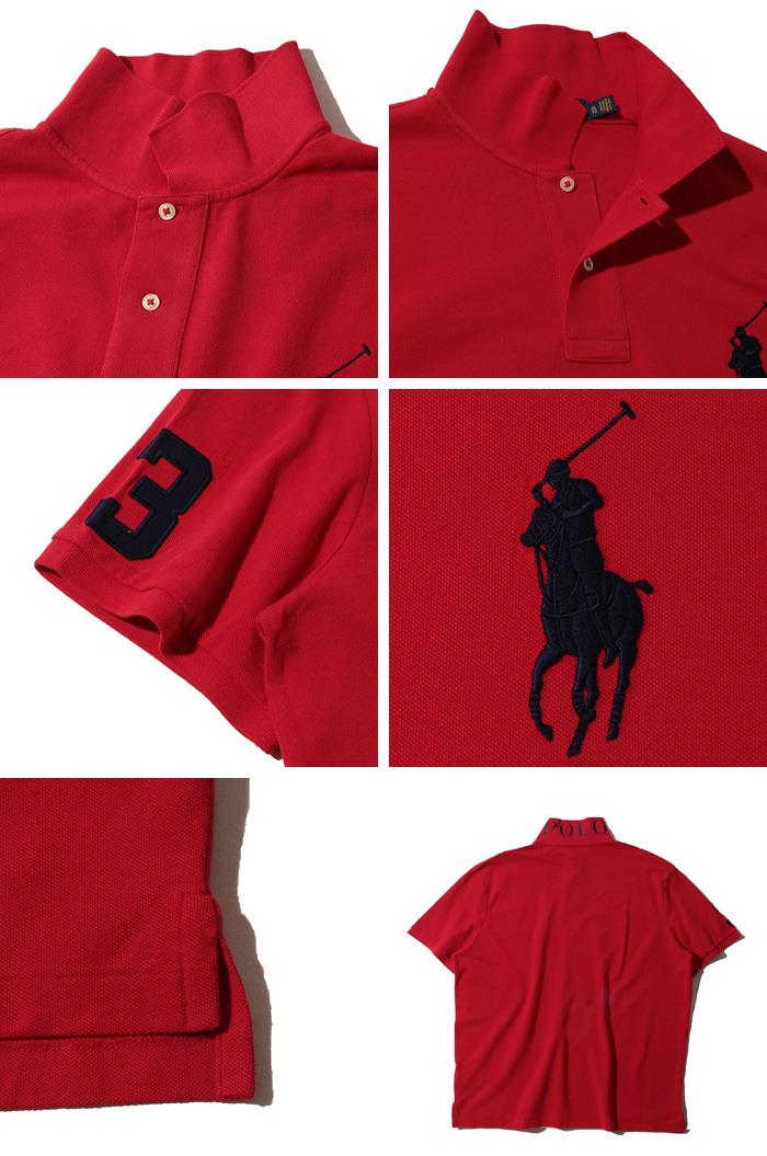 【WEB限定価格】ブランドセール 大きいサイズ メンズ POLO RALPH LAUREN ポロ ラルフローレン ビッグロゴ刺繍 鹿の子 半袖 ポロシャツ USA直輸入 710784003