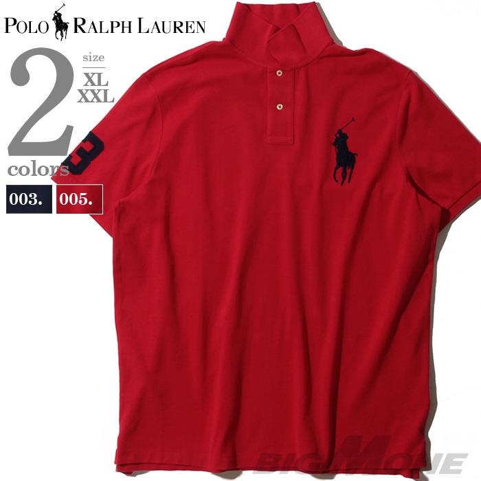 【WEB限定価格】ブランドセール 大きいサイズ メンズ POLO RALPH LAUREN ポロ ラルフローレン ビッグロゴ刺繍 鹿の子 半袖 ポロシャツ USA直輸入 710784003