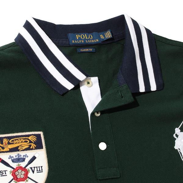 【WEB限定価格】ブランドセール 大きいサイズ メンズ POLO RALPH LAUREN ポロ ラルフローレン ビッグロゴ刺繍 鹿の子 半袖 デザイン ポロシャツ USA直輸入 710790217