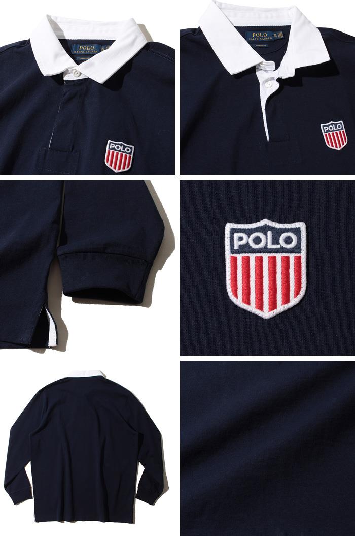 【WEB限定価格】ブランドセール 大きいサイズ メンズ POLO RALPH LAUREN ポロ ラルフローレン 長袖 ラガーシャツ ポロシャツ USA直輸入 710781173