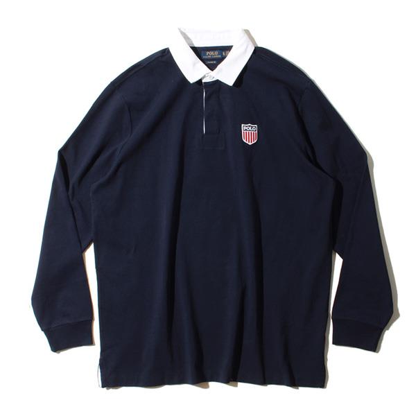 【WEB限定価格】ブランドセール 大きいサイズ メンズ POLO RALPH LAUREN ポロ ラルフローレン 長袖 ラガーシャツ ポロシャツ USA直輸入 710781173