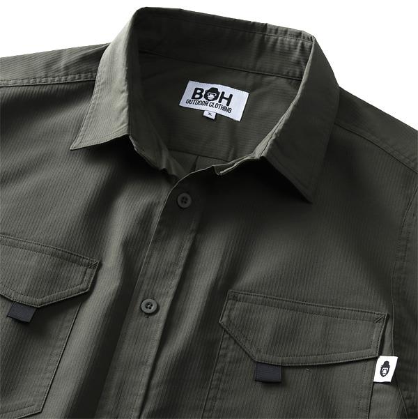 【WEB限定価格】シャツ割 大きいサイズ メンズ BH ビィエイチ 半袖 ストレッチ デザイン シャツ bh-sh200217