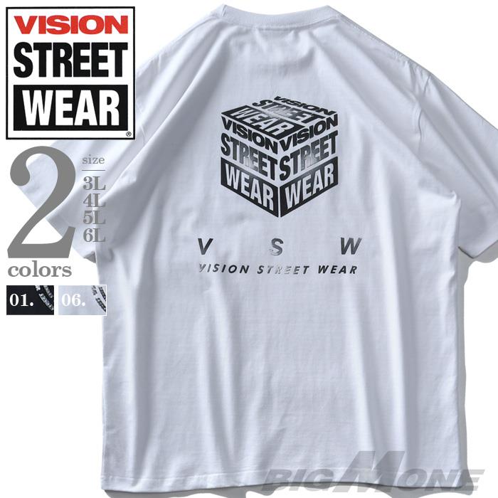 大きいサイズ メンズ VISION STREET WEAR メタルロゴ プリント 半袖 Tシャツ 0504113