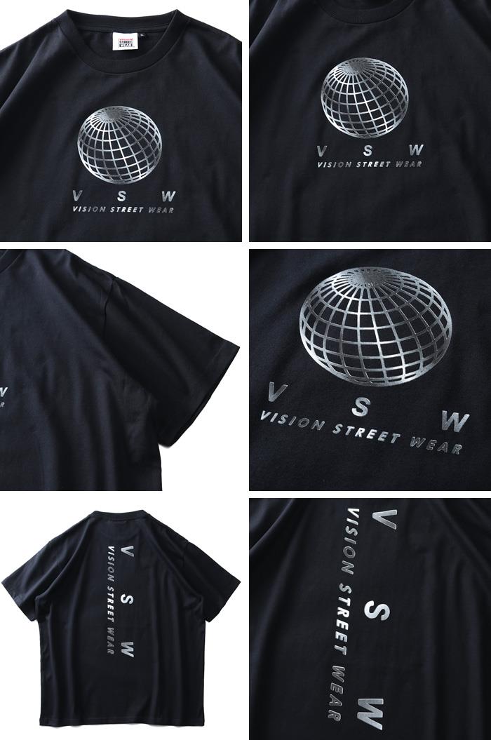 大きいサイズ メンズ VISION STREET WEAR メタルロゴ プリント 半袖 Tシャツ 0504114