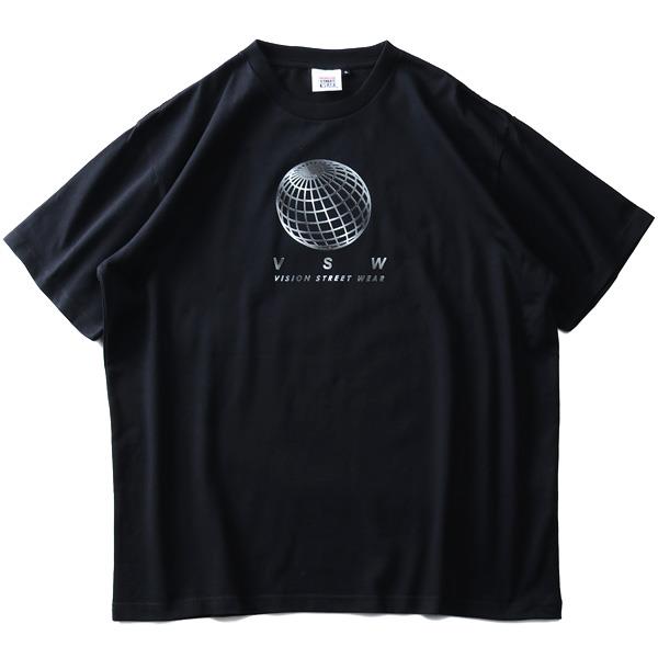 大きいサイズ メンズ VISION STREET WEAR メタルロゴ プリント 半袖 Tシャツ 0504114