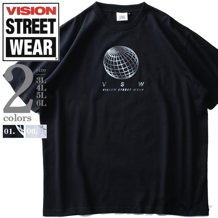 大きいサイズ メンズ VISION STREET WEAR メタルロゴ プリント 半袖 Tシャツ 0504114