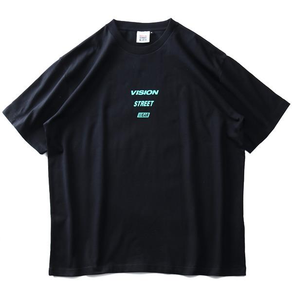 大きいサイズ メンズ VISION STREET WEAR スプラッシュ プリント 半袖 Tシャツ 0504115