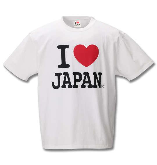 大きいサイズ メンズ アイラブジャパン 半袖 Tシャツ オフホワイト 1258-0225-1 3L 4L 5L 6L