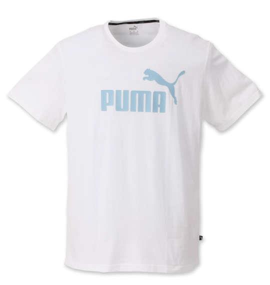 大きいサイズ メンズ PUMA エッセンシャル ロゴ 半袖 Tシャツ プーマホワイト 1278-0260-1 2XL 3XL 4XL 5XL 6XL