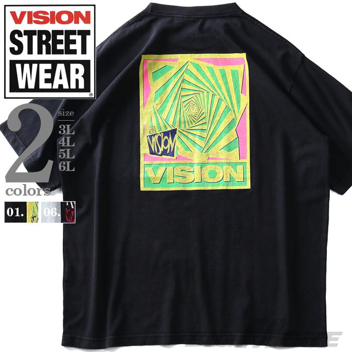 大きいサイズ メンズ VISION STREET WEAR プリント 半袖 Tシャツ 0504111