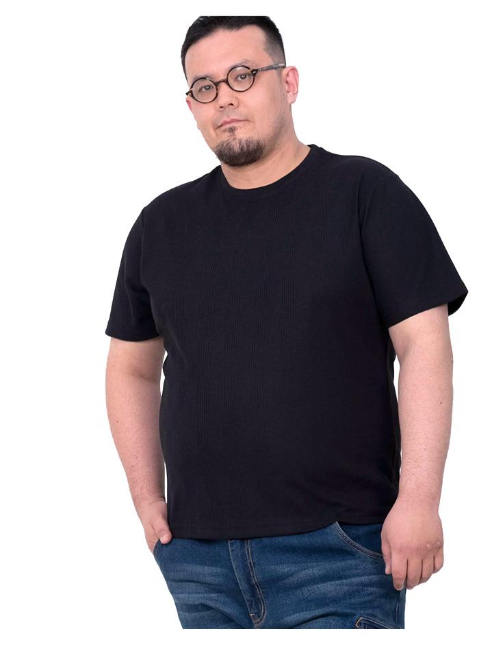 【WEB限定価格】大きいサイズ メンズ DANIEL DODD ジャガード 半袖 Tシャツ azt-2002133