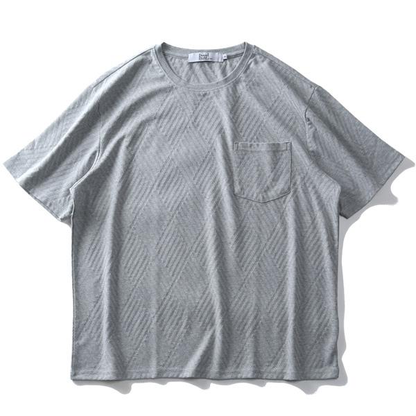 【WEB限定価格】大きいサイズ メンズ DANIEL DODD ジャガード ポケット付 半袖 Tシャツ azt-2002134