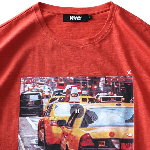 【WEB限定価格】大きいサイズ メンズ NYC スラブ プリント 半袖 Tシャツ azt-2002108
