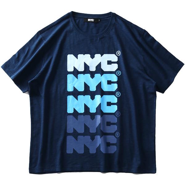【WEB限定価格】大きいサイズ メンズ NYC スラブ プリント 半袖 Tシャツ azt-2002109