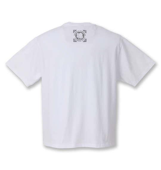 大きいサイズ メンズ 魂 相撲絵デザイン 半袖 Tシャツ ホワイト 1268-0282-1 3L 4L 5L 6L 8L