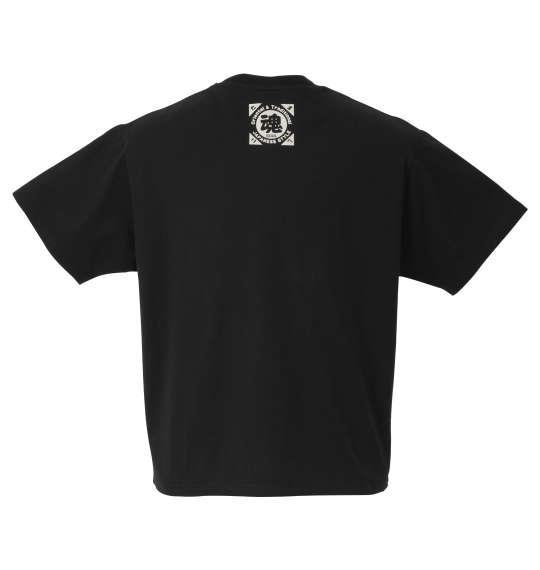大きいサイズ メンズ 魂 相撲絵デザイン 半袖 Tシャツ ブラック 1268-0282-2 3L 4L 5L 6L 8L