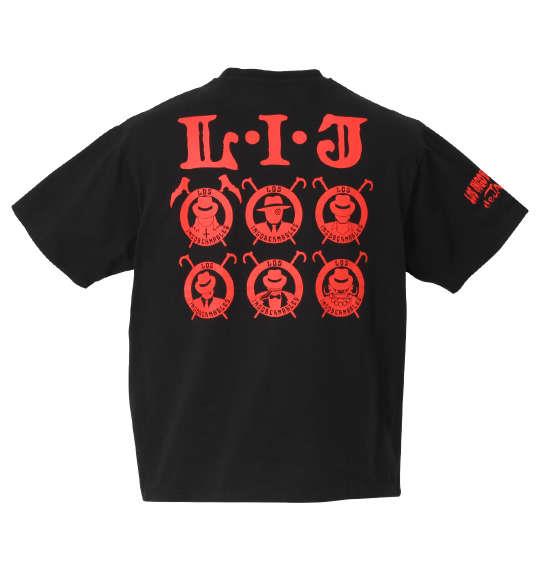 大きいサイズ メンズ 新日本プロレス L・I・J × AGUILA 半袖 Tシャツ レッド ブラック 1278-0541-1 3L 4L 5L 6L 8L