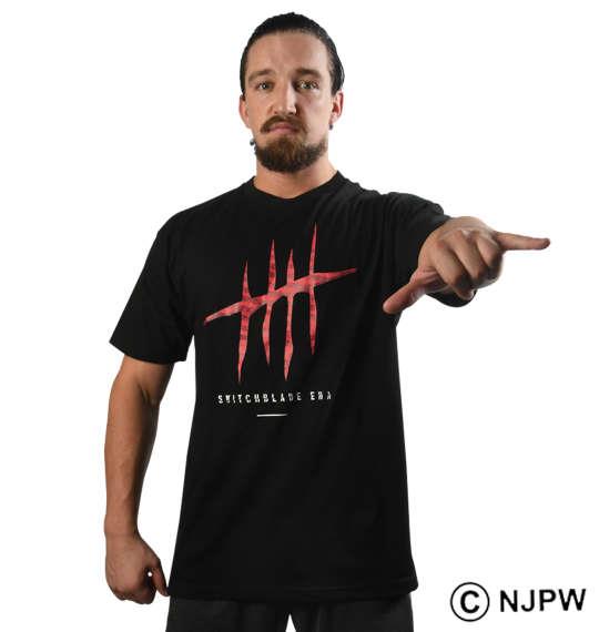 大きいサイズ メンズ 新日本プロレス ジェイ・ホワイト SWITCHBLADE ERA 半袖 Tシャツ ブラック 1278-0543-1 3L 4L 5L 6L 8L
