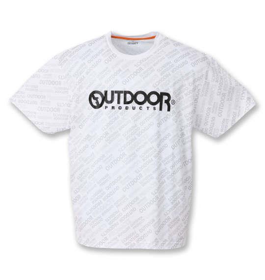 大きいサイズ メンズ OUTDOOR PRODUCTS DRY メッシュ 総柄 半袖 Tシャツ ホワイト 1258-0281-1 3L 4L 5L 6L 8L