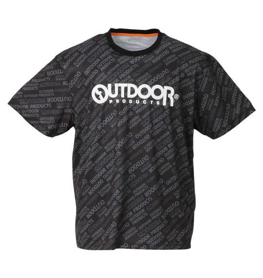 大きいサイズ メンズ OUTDOOR PRODUCTS DRY メッシュ 総柄 半袖 Tシャツ ブラック 1258-0281-2 3L 4L 5L 6L 8L