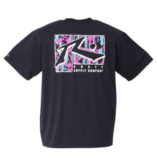 大きいサイズ メンズ RUSTY ラッシュガード 半袖 Tシャツ ネイビー 1268-0270-1 3L 4L 5L 6L 8L