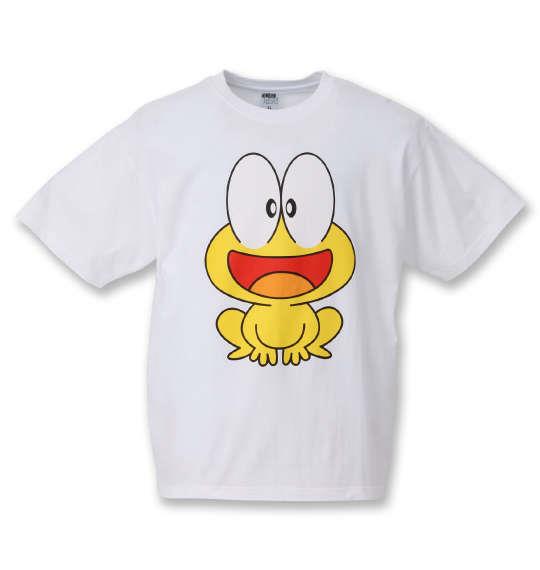 大きいサイズ メンズ ど根性ガエル 半袖 Tシャツ ホワイト 1278-0263-1 3L 4L 5L 6L 8L