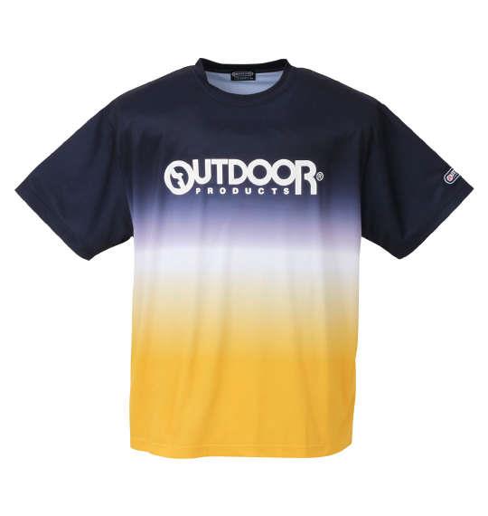 大きいサイズ メンズ OUTDOOR PRODUCTS DRY メッシュ グラデーション 半袖 Tシャツ ネイビー 1258-0282-2 3L 4L 5L 6L 8L