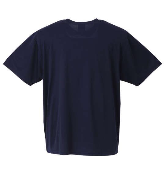 大きいサイズ メンズ NECOBUCHI-SAN DRY ハニカム メッシュ 半袖 Tシャツ ネイビー 1258-0521-1 3L 4L 5L 6L