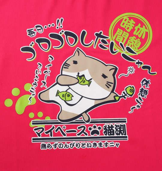 大きいサイズ メンズ NECOBUCHI-SAN DRY ハニカム メッシュ 半袖 Tシャツ ピンク 1258-0521-2 3L 4L 5L 6L