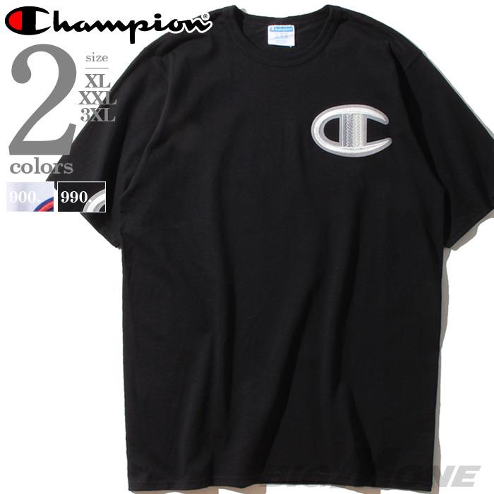 【WEB限定価格】ブランドセール 大きいサイズ メンズ Champion チャンピオン ビッグロゴ刺繍 半袖 Tシャツ USA直輸入 gt19-y07981