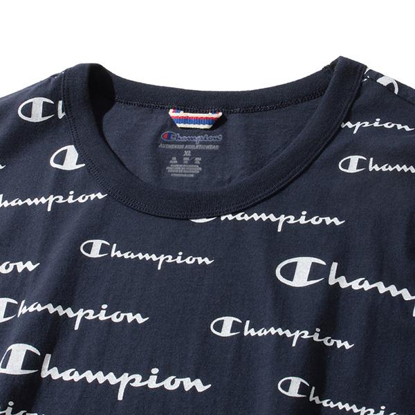 【WEB限定価格】ブランドセール 大きいサイズ メンズ Champion チャンピオン ロゴ総柄 半袖 Tシャツ USA直輸入 t5747p