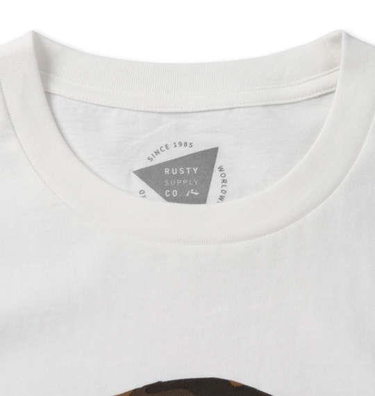 大きいサイズ メンズ RUSTY プリント 半袖 Tシャツ ホワイト 1268-0272-1 3L 4L 5L 6L 8L