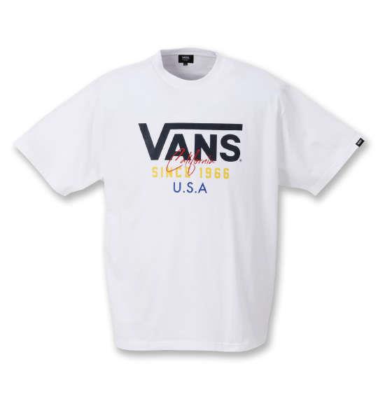 大きいサイズ メンズ VANS FLV USA 半袖 Tシャツ ホワイト 1278-0565-1 3L 4L 5L