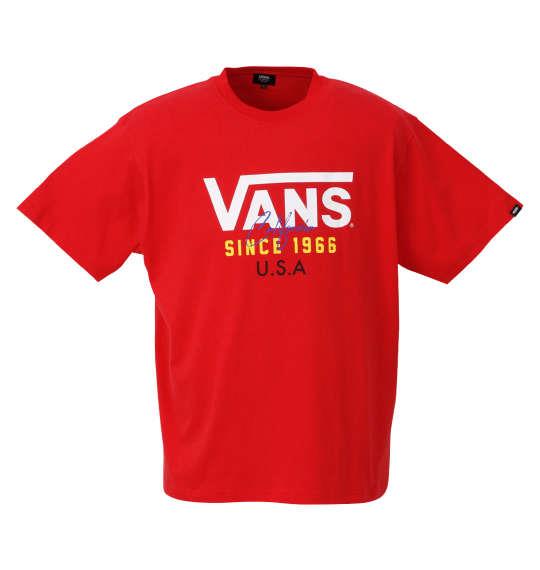 大きいサイズ メンズ VANS FLV USA 半袖 Tシャツ レッド 1278-0565-3 3L 4L 5L