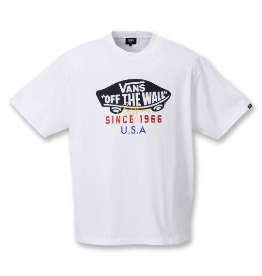 大きいサイズ メンズ VANS OTW USA 半袖 Tシャツ ホワイト 1278-0566-1 3L 4L 5L 6L