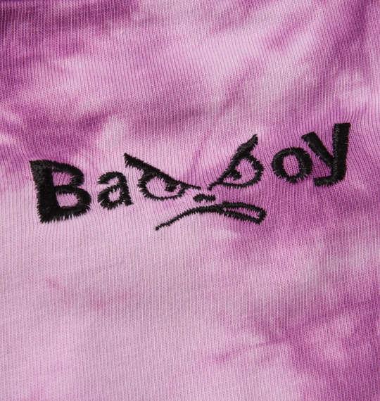 大きいサイズ メンズ BAD BOY ロゴ 刺繍 タイダイ加工 半袖 Tシャツ パープル 1268-0291-1 3L 4L 5L 6L 8L
