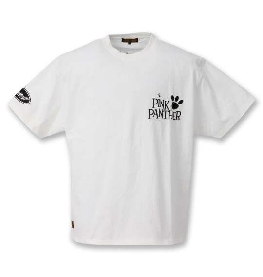 大きいサイズ メンズ PINK PANTHER × FLAGSTAFF 半袖 Tシャツ ホワイト 1278-0227-1 3L 4L 5L 6L