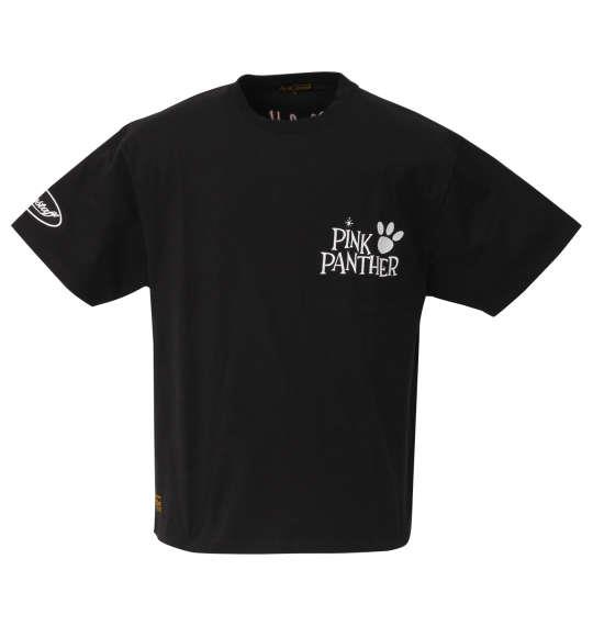 大きいサイズ メンズ PINK PANTHER × FLAGSTAFF 半袖 Tシャツ ブラック 1278-0227-2 3L 4L 5L 6L