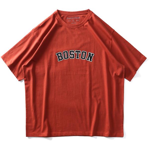 【WEB限定価格】大きいサイズ メンズ DANIEL DODD オーガニック プリント 半袖 Tシャツ BOSTON azt-200256