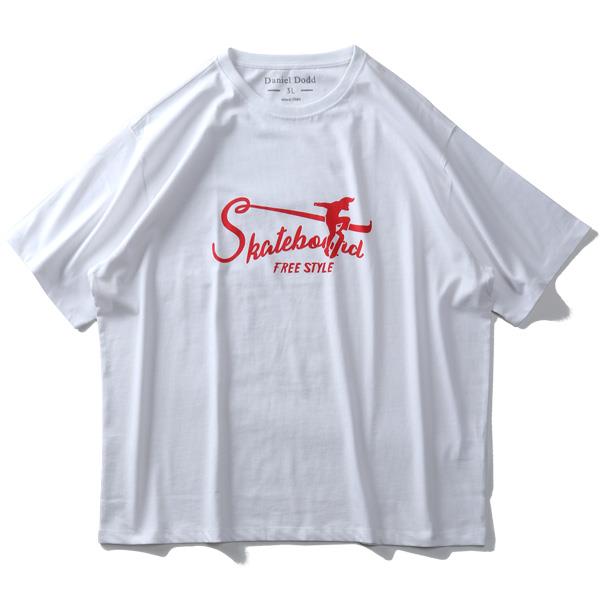 【WEB限定価格】大きいサイズ メンズ DANIEL DODD オーガニック プリント 半袖 Tシャツ Skateboard azt-200257