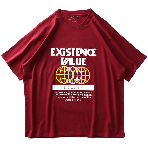 大きいサイズ メンズ DANIEL DODD オーガニック プリント 半袖 Tシャツ EXISTENCE VALUE azt-200260