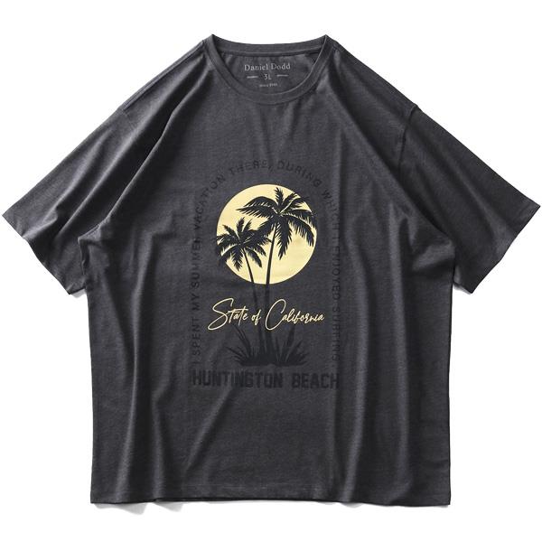 【WEB限定価格】大きいサイズ メンズ DANIEL DODD オーガニック プリント 半袖 Tシャツ HUNTINGTON BEACH azt-200263