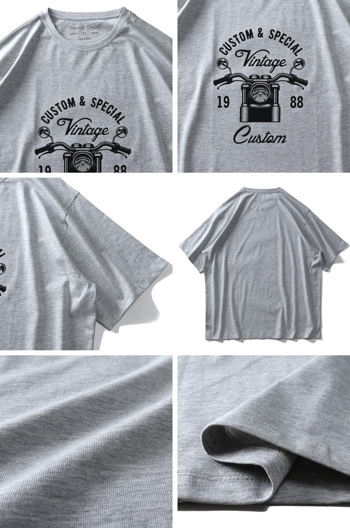 大きいサイズ メンズ DANIEL DODD オーガニック プリント 半袖 Tシャツ Vintage Custom azt-200267