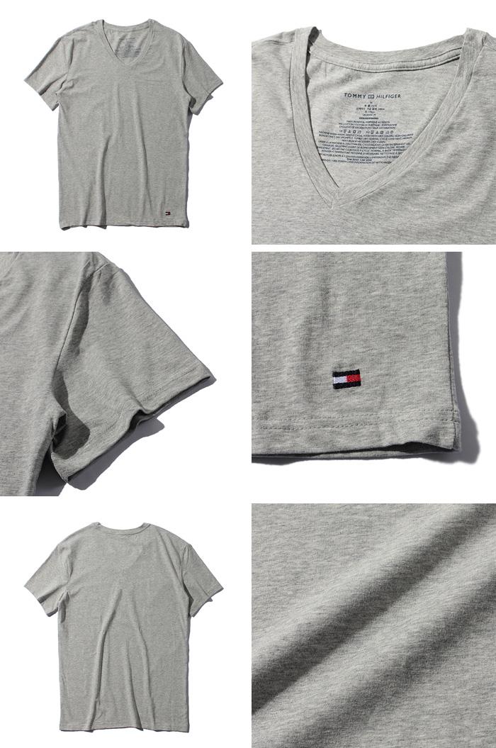 【WEB限定価格】レギュラーサイズ TOMMY HILFIGER トミーヒルフィガー 肌着 下着 半袖 Tシャツ Vネック 3枚セット メンズ USA直輸入 r09t3149