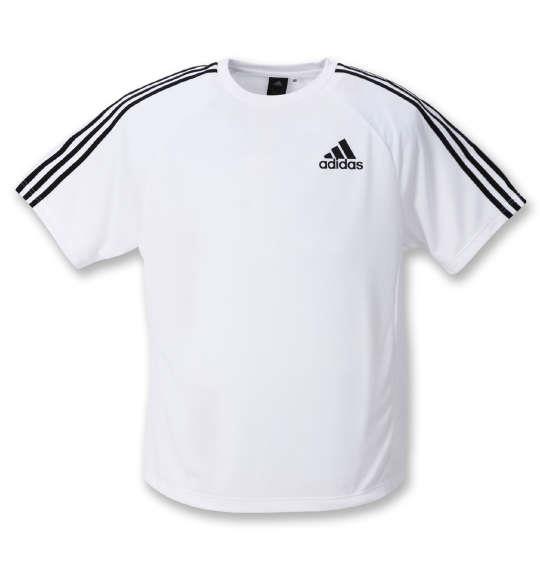 大きいサイズ メンズ adidas 半袖 Tシャツ ホワイト 1278-0331-1 3XO 4XO 5XO 6XO 7XO 8XO