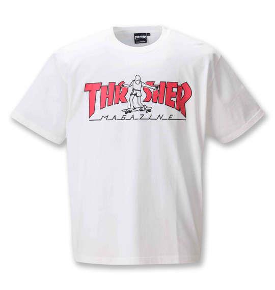 大きいサイズ メンズ THRASHER 半袖 Tシャツ ホワイト 1278-0610-1 3L 4L 5L 6L 8L