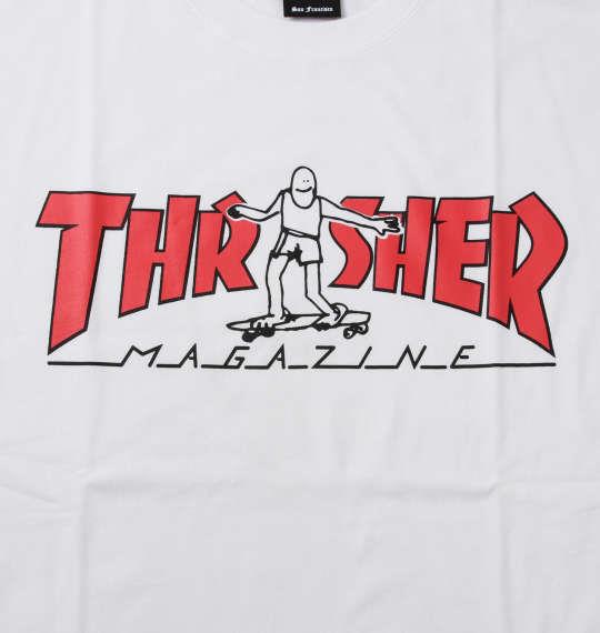 大きいサイズ メンズ THRASHER 半袖 Tシャツ ホワイト 1278-0610-1 3L 4L 5L 6L 8L