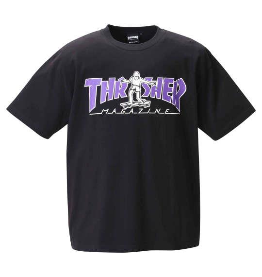 大きいサイズ メンズ THRASHER 半袖 Tシャツ ブラック 1278-0610-2 3L 4L 5L 6L 8L