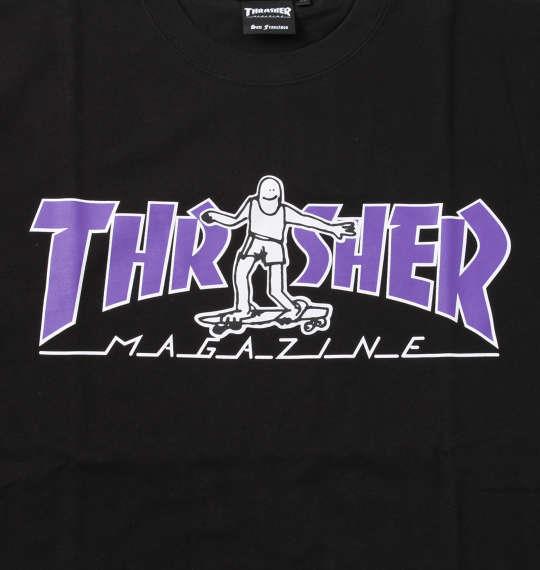 大きいサイズ メンズ THRASHER 半袖 Tシャツ ブラック 1278-0610-2 3L 4L 5L 6L 8L